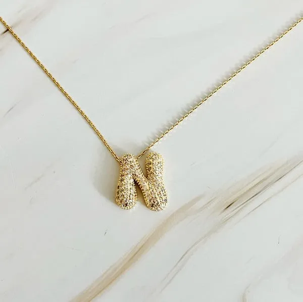Ellison and Young Necklaces Crystal Bubble Initial Necklace