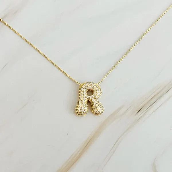 Ellison and Young Necklaces Crystal Bubble Initial Necklace