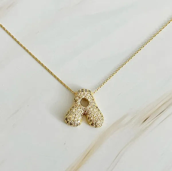Ellison and Young Necklaces Crystal Bubble Initial Necklace
