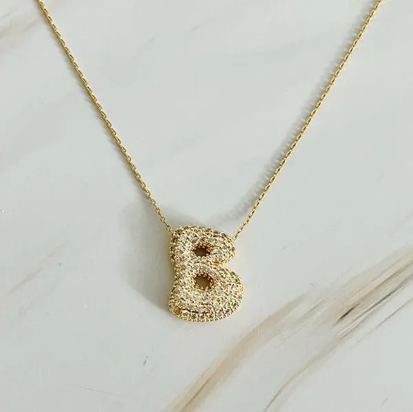Ellison and Young Necklaces Crystal Bubble Initial Necklace