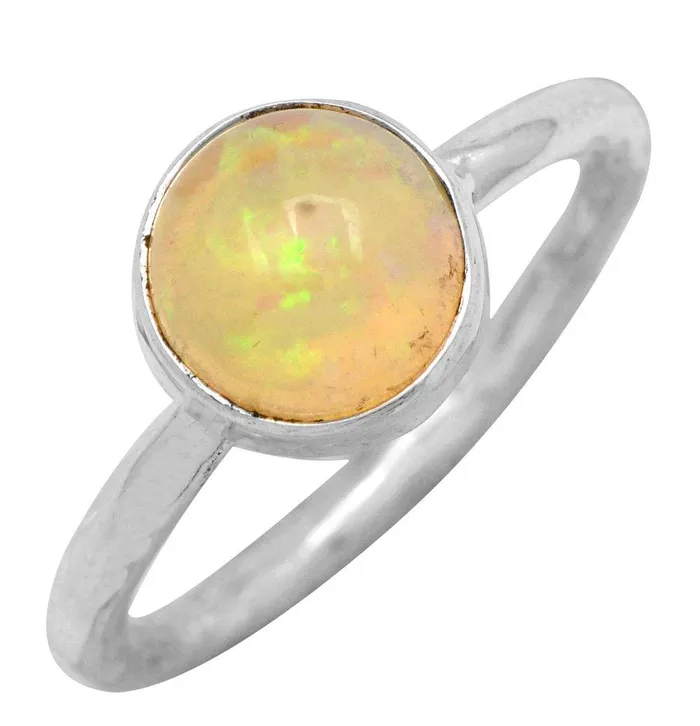 Ethiopian Opal Solid 925 Sterling Silver Ring Jewelry YoTreasure Rings