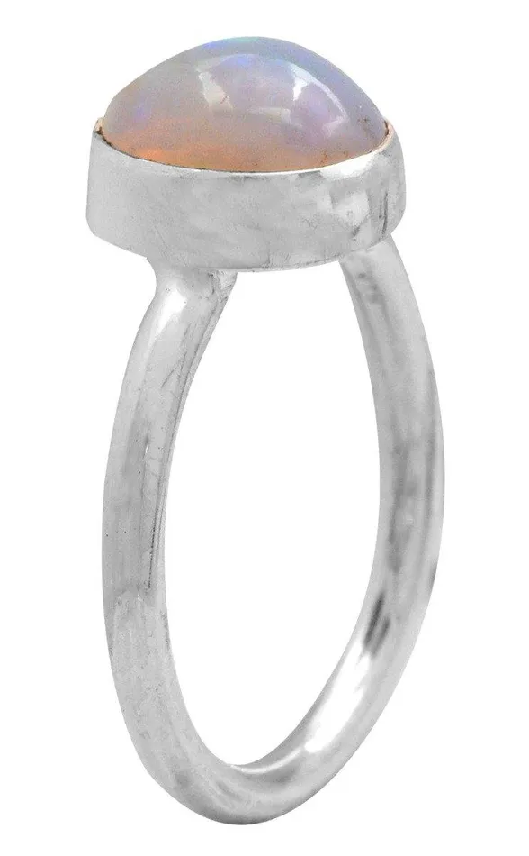 Ethiopian Opal Solid 925 Sterling Silver Ring Jewelry YoTreasure Rings