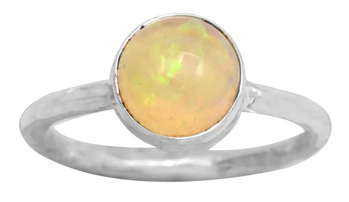Ethiopian Opal Solid 925 Sterling Silver Ring Jewelry YoTreasure Rings