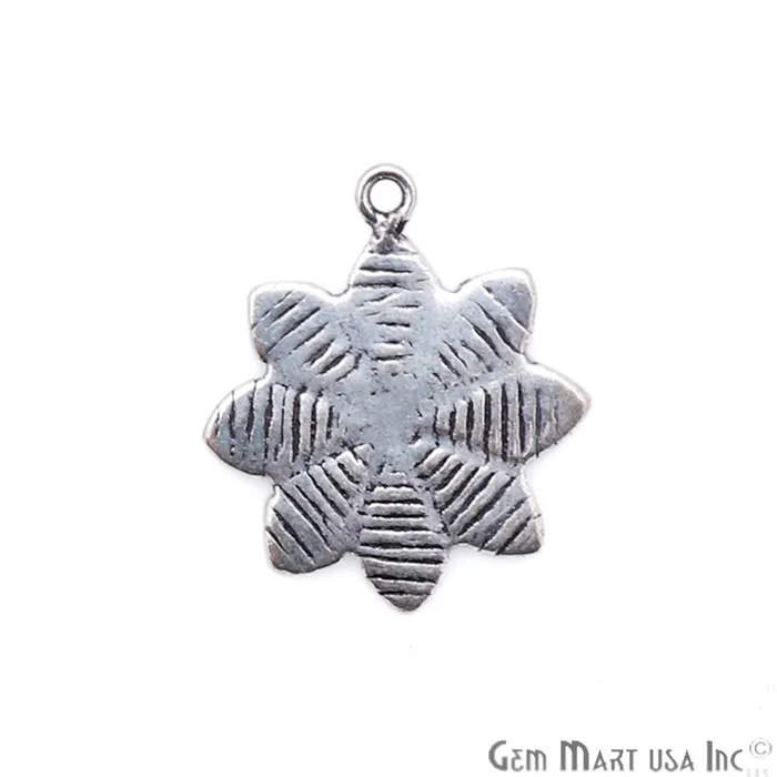 Flower Shape Oxidized 22x18mm Charm For Bracelets Pendants GemmartUSA Charm Necklaces Flower Shape Oxidized 22x18mm Charm For Bracelets Pendants GemmartUSA Charm Necklaces