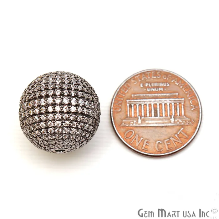 GemmartUSA Bracelets Cubic Zircon Round Beads Ball Silver Charm for Bracelet Pendants GemmartUSA Bracelets Cubic Zircon Round Beads Ball Silver Charm for Bracelet Pendants