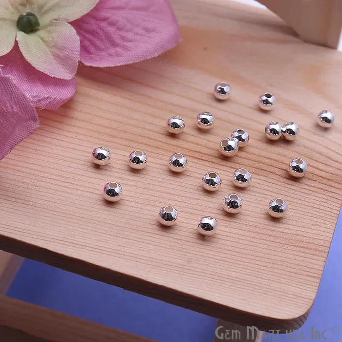 GemMartUSA Charm Necklaces 5pc Lot Bead Finding 4mm Round Ball Jewelry Making Charm Pick Your Plating GemMartUSA Charm Necklaces 5pc Lot Bead Finding 4mm Round Ball Jewelry Making Charm Pick Your Plating