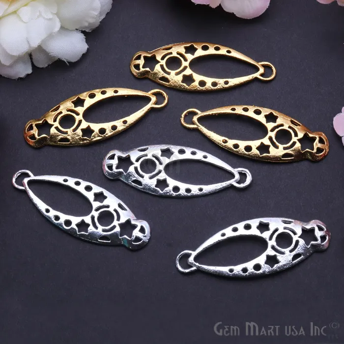 GemmartUSA Charm Necklaces Drop 49x18mm Chandelier Finding Charm Connector Pick Your Metal GemmartUSA Charm Necklaces Drop 49x18mm Chandelier Finding Charm Connector Pick Your Metal