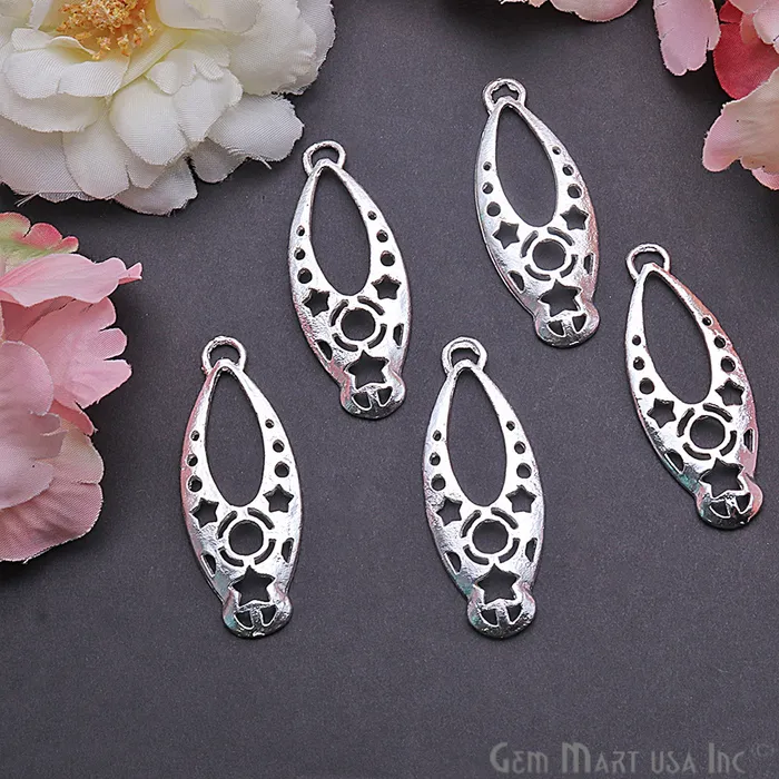 GemmartUSA Charm Necklaces Drop 49x18mm Chandelier Finding Charm Connector Pick Your Metal GemmartUSA Charm Necklaces Drop 49x18mm Chandelier Finding Charm Connector Pick Your Metal