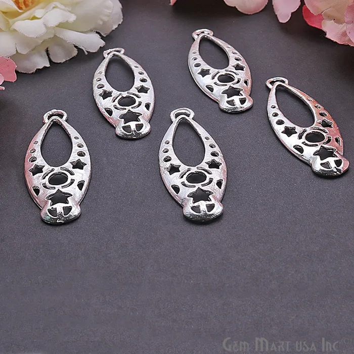 GemmartUSA Charm Necklaces Drop 49x18mm Chandelier Finding Charm Connector Pick Your Metal GemmartUSA Charm Necklaces Drop 49x18mm Chandelier Finding Charm Connector Pick Your Metal