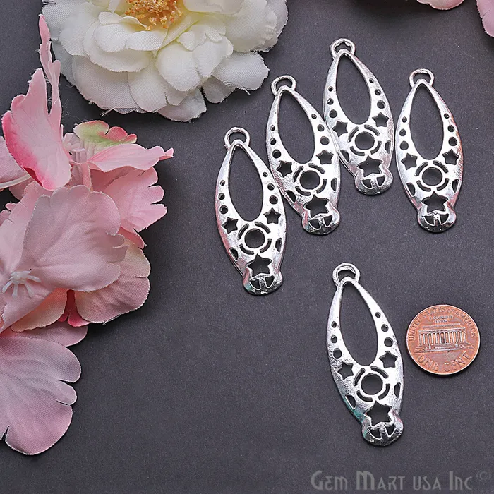GemmartUSA Charm Necklaces Drop 49x18mm Chandelier Finding Charm Connector Pick Your Metal GemmartUSA Charm Necklaces Drop 49x18mm Chandelier Finding Charm Connector Pick Your Metal