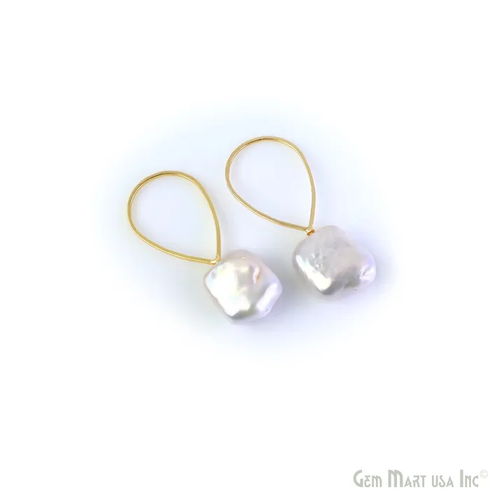 GemMartUSA DIY Freshwater Baroque Pearl Charm Gold Pear Loop 40x16mm 1pair Charm Necklaces GemMartUSA DIY Freshwater Baroque Pearl Charm Gold Pear Loop 40x16mm 1pair Charm Necklaces
