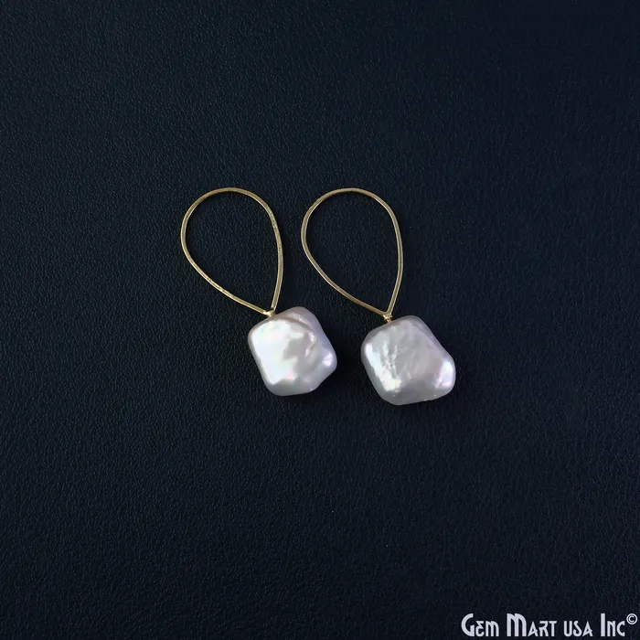 GemMartUSA DIY Freshwater Baroque Pearl Charm Gold Pear Loop 40x16mm 1pair Charm Necklaces GemMartUSA DIY Freshwater Baroque Pearl Charm Gold Pear Loop 40x16mm 1pair Charm Necklaces