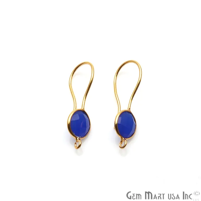 GemmartUSA DIY Gemstone 26x9mm Gold Plated Round Hook Earring Earrings GemmartUSA DIY Gemstone 26x9mm Gold Plated Round Hook Earring Earrings