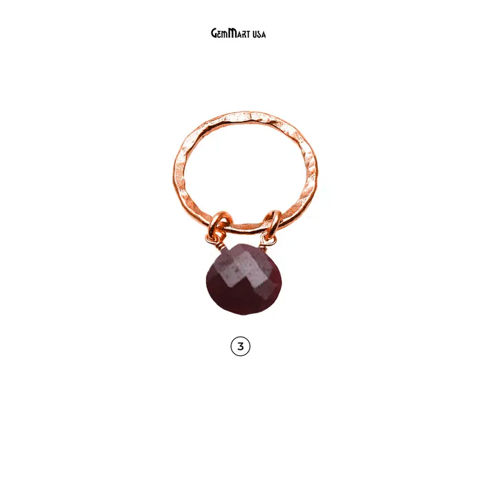 GemmartUSA DIY Round 20mm Hoop Rose Gold Wire Wrapped Onion Shape Gemstone Connector 1pc Earrings GemmartUSA DIY Round 20mm Hoop Rose Gold Wire Wrapped Onion Shape Gemstone Connector 1pc Earrings
