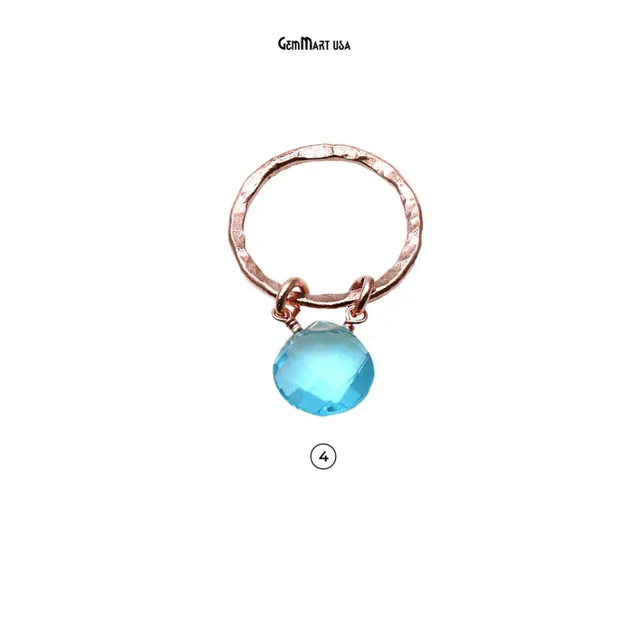 GemmartUSA DIY Round 20mm Hoop Rose Gold Wire Wrapped Onion Shape Gemstone Connector 1pc Earrings GemmartUSA DIY Round 20mm Hoop Rose Gold Wire Wrapped Onion Shape Gemstone Connector 1pc Earrings