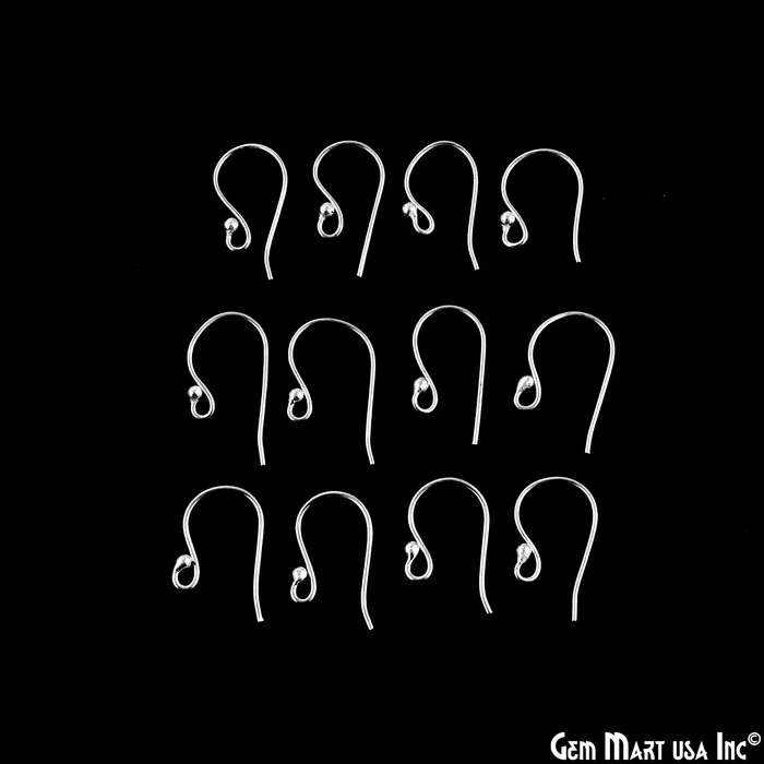 GemMartUSA Earrings 10 Pair Lot Silver Plated 20x10mm Earring Fish Hooks Findings GemMartUSA Earrings 10 Pair Lot Silver Plated 20x10mm Earring Fish Hooks Findings