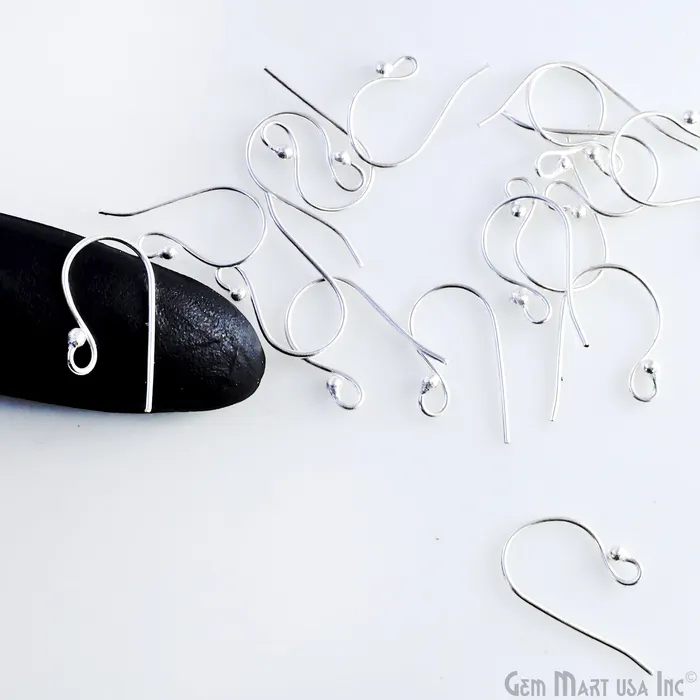 GemMartUSA Earrings 10 Pair Lot Silver Plated 20x10mm Earring Fish Hooks Findings GemMartUSA Earrings 10 Pair Lot Silver Plated 20x10mm Earring Fish Hooks Findings