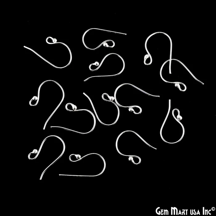 GemMartUSA Earrings 10 Pair Lot Silver Plated 20x10mm Earring Fish Hooks Findings GemMartUSA Earrings 10 Pair Lot Silver Plated 20x10mm Earring Fish Hooks Findings