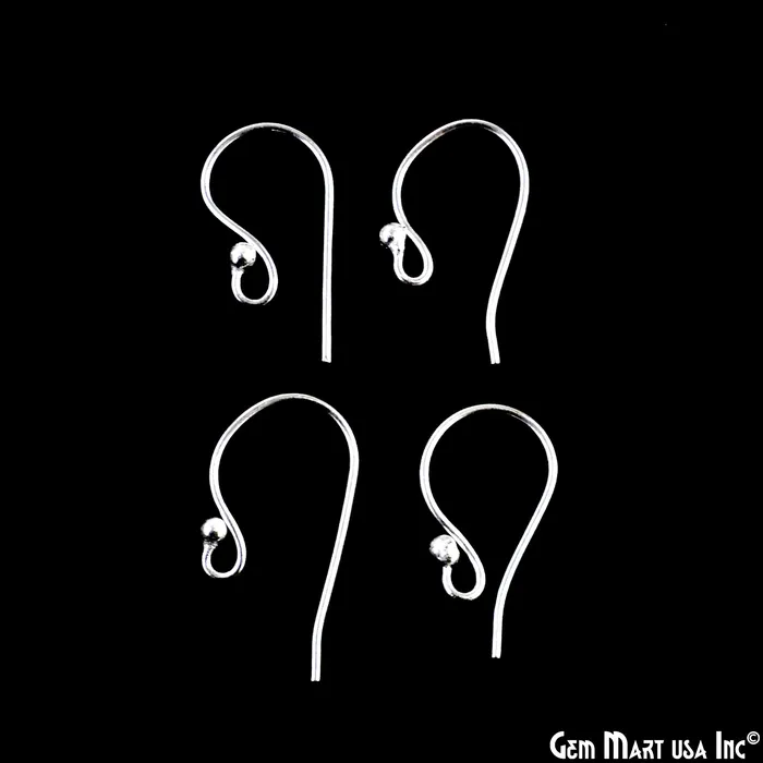 GemMartUSA Earrings 10 Pair Lot Silver Plated 20x10mm Earring Fish Hooks Findings GemMartUSA Earrings 10 Pair Lot Silver Plated 20x10mm Earring Fish Hooks Findings