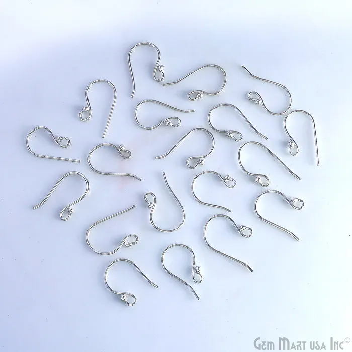 GemMartUSA Earrings 10 Pair Lot Silver Plated 20x10mm Earring Fish Hooks Findings GemMartUSA Earrings 10 Pair Lot Silver Plated 20x10mm Earring Fish Hooks Findings