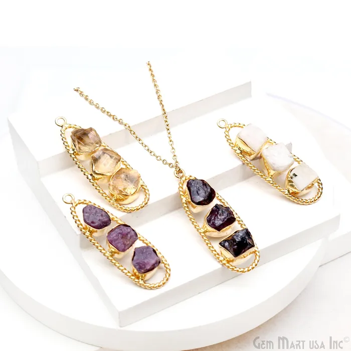 GemMartUSA Earrings Rainbow Moonstone Rough Gemstone Free Form Oval Gold Plated Twisted Bezel setting 44x16mm DIY Earring Pendant Connector GemMartUSA Earrings Rainbow Moonstone Rough Gemstone Free Form Oval Gold Plated Twisted Bezel setting 44x16mm DIY Earring Pendant Connector