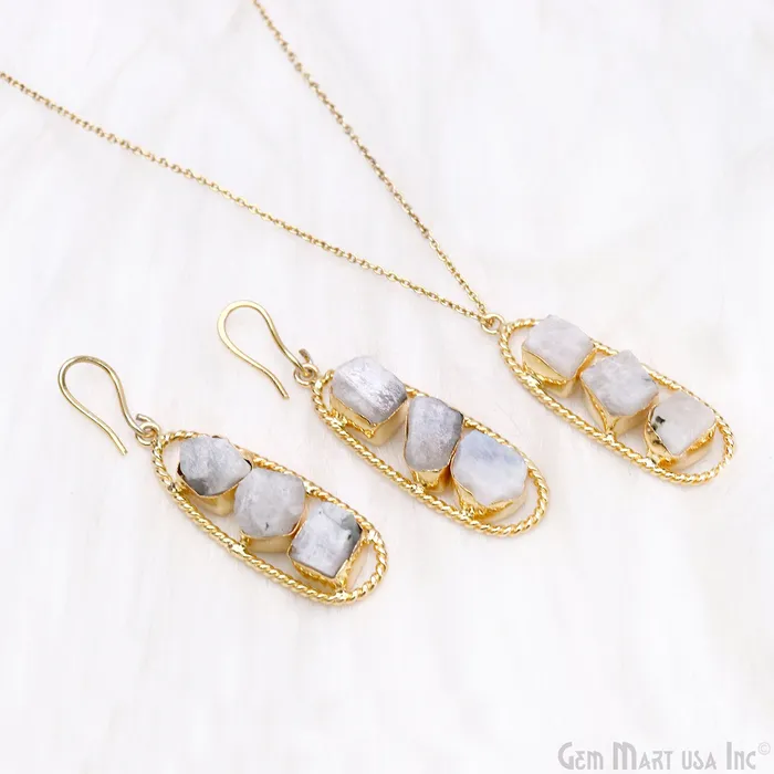 GemMartUSA Earrings Rainbow Moonstone Rough Gemstone Free Form Oval Gold Plated Twisted Bezel setting 44x16mm DIY Earring Pendant Connector GemMartUSA Earrings Rainbow Moonstone Rough Gemstone Free Form Oval Gold Plated Twisted Bezel setting 44x16mm DIY Earring Pendant Connector