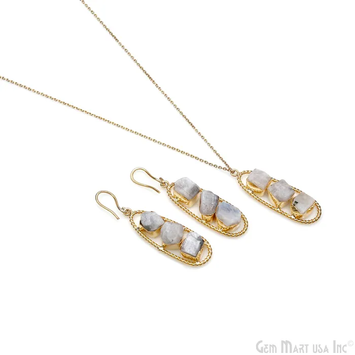 GemMartUSA Earrings Rainbow Moonstone Rough Gemstone Free Form Oval Gold Plated Twisted Bezel setting 44x16mm DIY Earring Pendant Connector GemMartUSA Earrings Rainbow Moonstone Rough Gemstone Free Form Oval Gold Plated Twisted Bezel setting 44x16mm DIY Earring Pendant Connector
