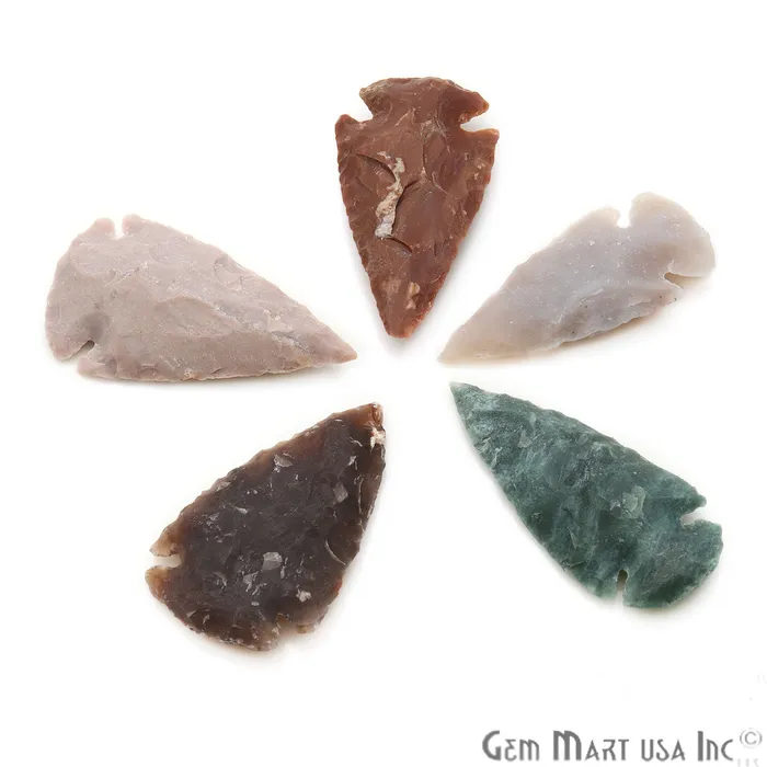 GemmartUSA Necklaces 5pc Lot Arrowhead Cut Gemstones 50x26mm Handcrafted Stone Loose Gemstone DIY Pendant DIY Jewelry GemmartUSA Necklaces 5pc Lot Arrowhead Cut Gemstones 50x26mm Handcrafted Stone Loose Gemstone DIY Pendant DIY Jewelry
