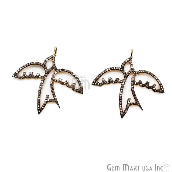 GemmartUSA Necklaces Pave Bird Charm Diamond Pendant Gold Vermeil Necklace Charm Pendant GemmartUSA Necklaces Pave Bird Charm Diamond Pendant Gold Vermeil Necklace Charm Pendant