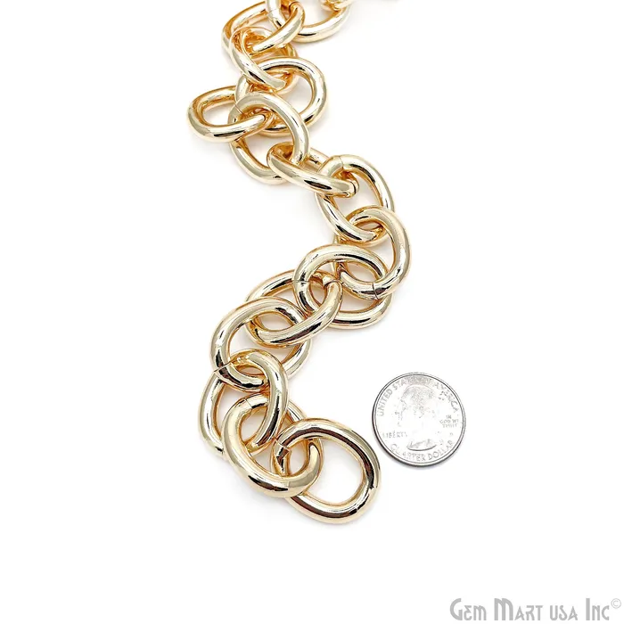 GemmartUSA Necklaces Round Link Necklace Chain Finding Chain 28x22mm Station Rosary Chain GemmartUSA Necklaces Round Link Necklace Chain Finding Chain 28x22mm Station Rosary Chain