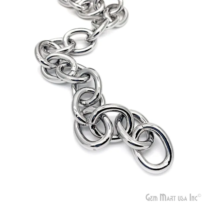 GemmartUSA Necklaces Round Link Necklace Chain Finding Chain 28x22mm Station Rosary Chain GemmartUSA Necklaces Round Link Necklace Chain Finding Chain 28x22mm Station Rosary Chain