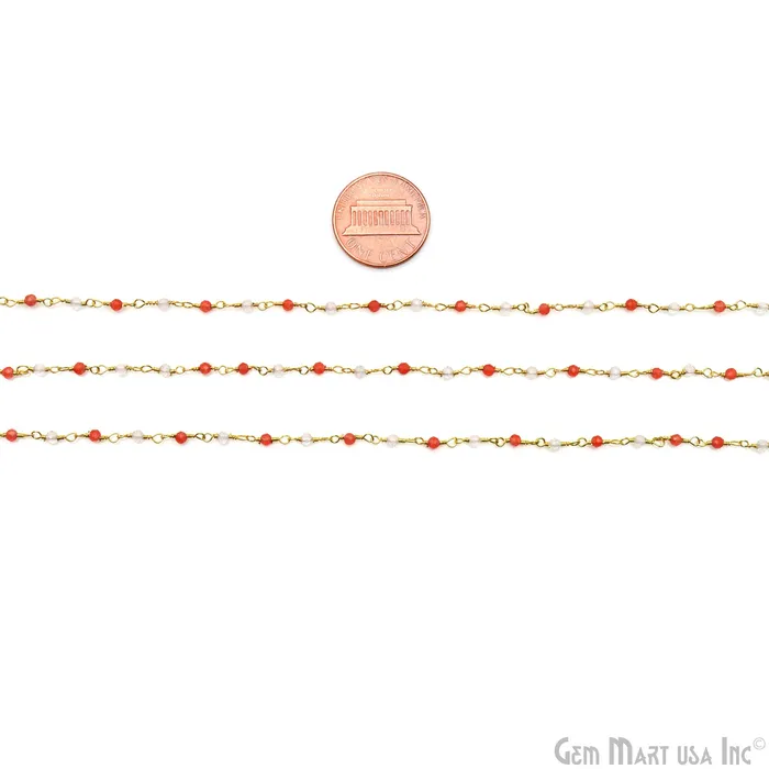 GemMartUSA PreStyled Sets Carnelian Crystal 335mm Faceted Beads Gold Wire Wrapped Rosary GemMartUSA PreStyled Sets Carnelian Crystal 335mm Faceted Beads Gold Wire Wrapped Rosary