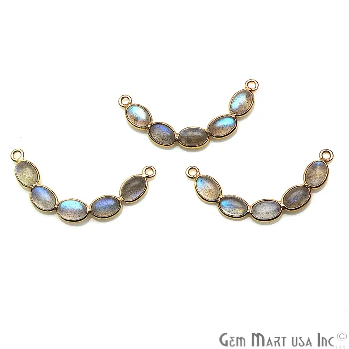 GemmartUSA PreStyled Sets DIY Labradorite Gold Plated 32x6mm Smiley Chandelier Finding Component GemmartUSA PreStyled Sets DIY Labradorite Gold Plated 32x6mm Smiley Chandelier Finding Component