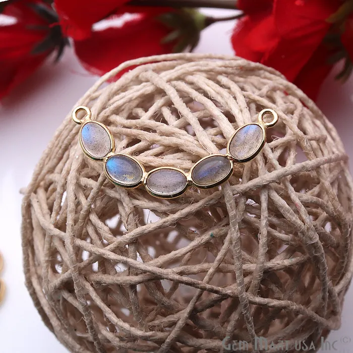 GemmartUSA PreStyled Sets DIY Labradorite Gold Plated 32x6mm Smiley Chandelier Finding Component GemmartUSA PreStyled Sets DIY Labradorite Gold Plated 32x6mm Smiley Chandelier Finding Component