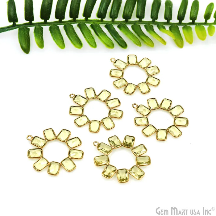 GemmartUSA PreStyled Sets DIY Round Gemstone 32x28mm Gold Plated Chandelier Finding Component GemmartUSA PreStyled Sets DIY Round Gemstone 32x28mm Gold Plated Chandelier Finding Component
