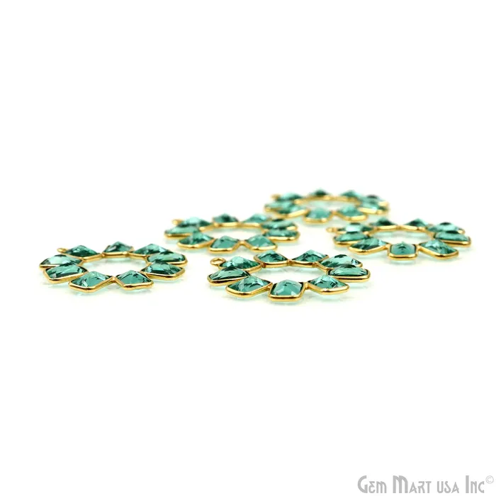 GemmartUSA PreStyled Sets DIY Round Gemstone 32x28mm Gold Plated Chandelier Finding Component GemmartUSA PreStyled Sets DIY Round Gemstone 32x28mm Gold Plated Chandelier Finding Component