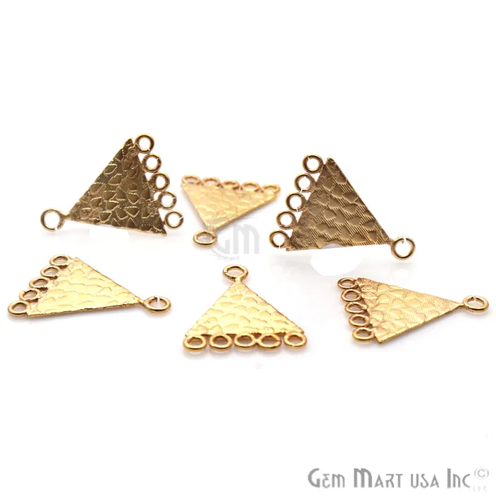GemMartUSA Pyramid Charm Gold Plated Finding Jewelry Charm Charm Necklaces