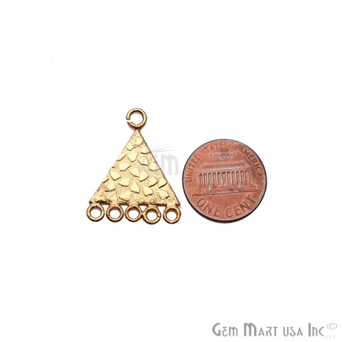 GemMartUSA Pyramid Charm Gold Plated Finding Jewelry Charm Charm Necklaces