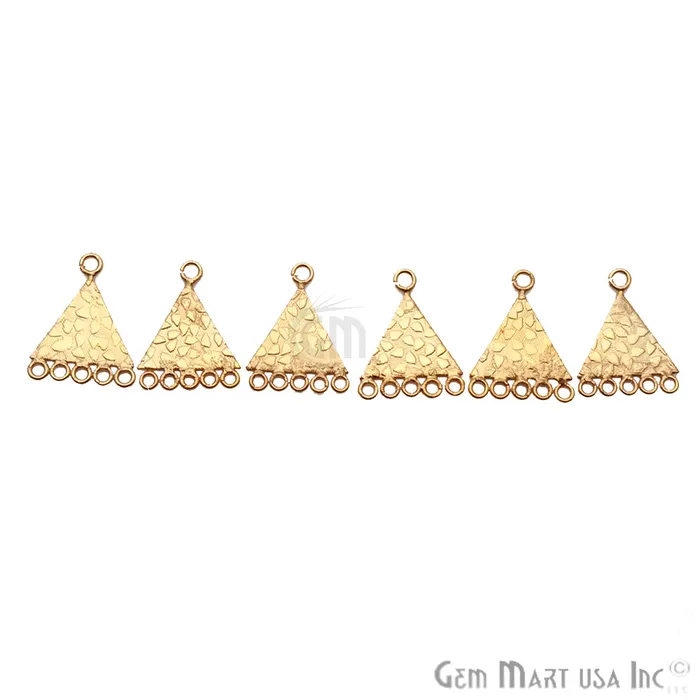 GemMartUSA Pyramid Charm Gold Plated Finding Jewelry Charm Charm Necklaces