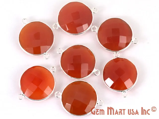 GemMartUSA Round 16mm Double Bail Silver Bezel Gemstone Connector Rings GemMartUSA Round 16mm Double Bail Silver Bezel Gemstone Connector Rings