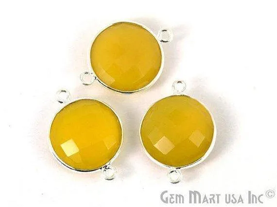 GemMartUSA Round 16mm Double Bail Silver Bezel Gemstone Connector Rings GemMartUSA Round 16mm Double Bail Silver Bezel Gemstone Connector Rings