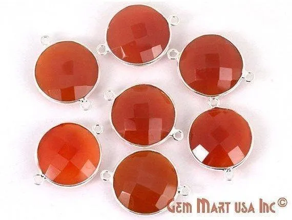 GemMartUSA Round 16mm Double Bail Silver Bezel Gemstone Connector Rings GemMartUSA Round 16mm Double Bail Silver Bezel Gemstone Connector Rings