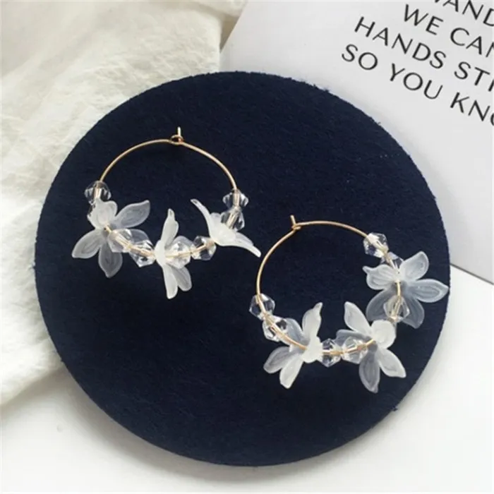 Handmade Long Acrylic DropDangle Earrings for Women and Girls All in White Gold Plated SWEET T 52 Earrings