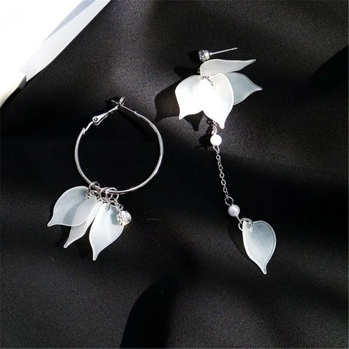 Handmade Long Acrylic DropDangle Earrings for Women and Girls All in White Gold Plated SWEET T 52 Earrings