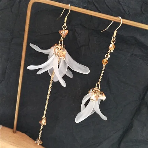 Handmade Long Acrylic DropDangle Earrings for Women and Girls All in White Gold Plated SWEET T 52 Earrings