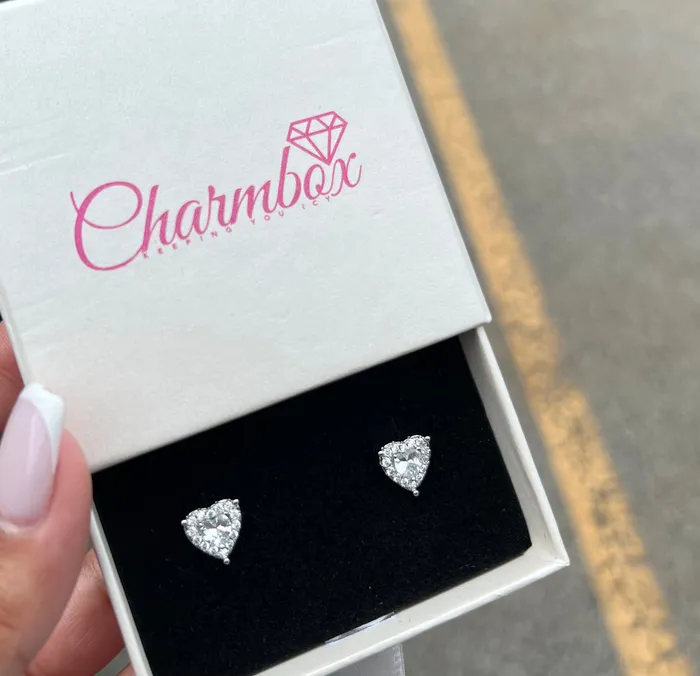 Heart Stud Earrings Ships Same Day CharmBox Earrings