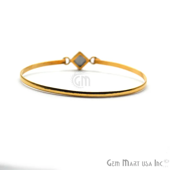 Howlite Handmade AdjustaBle Gold Plated Stacking Bangle Bracelet GemMartUSA Bracelets