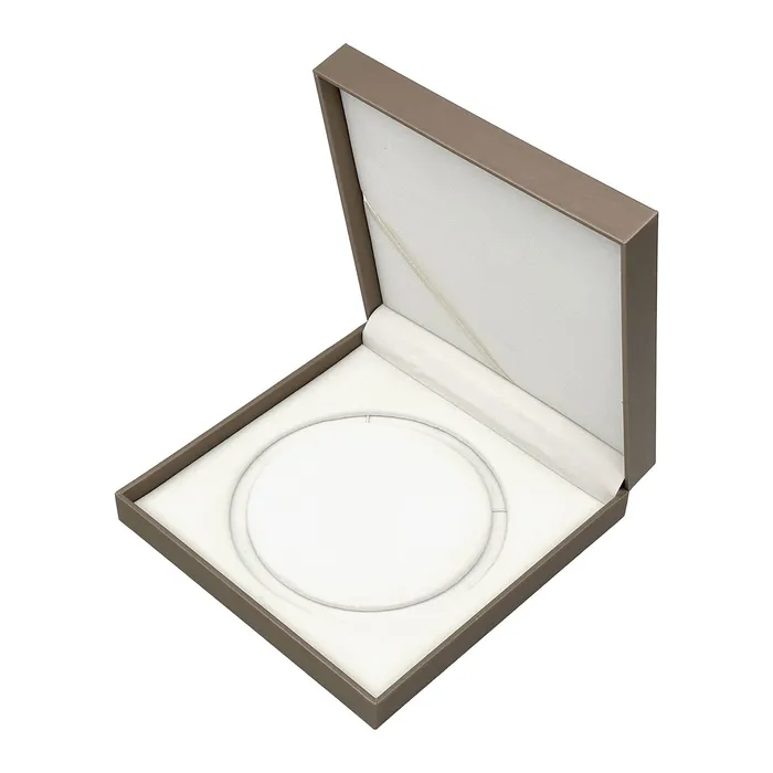 JPIDisplay 7 12 x 7 12 Deluxe Gold Leatherette Silk Grain Necklace Jewelry Box Necklaces JPIDisplay 7 12 x 7 12 Deluxe Gold Leatherette Silk Grain Necklace Jewelry Box Necklaces