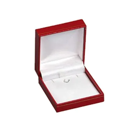 JPIDisplay Earrings Single Door Deluxe Red Leather EarringPendant Box