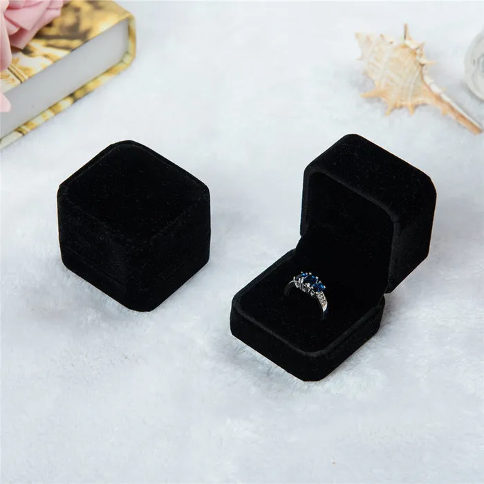JPIDisplay Rings 24Pack Deluxe Plush Black Velvet EarringRing Box JPIDisplay Rings 24Pack Deluxe Plush Black Velvet EarringRing Box
